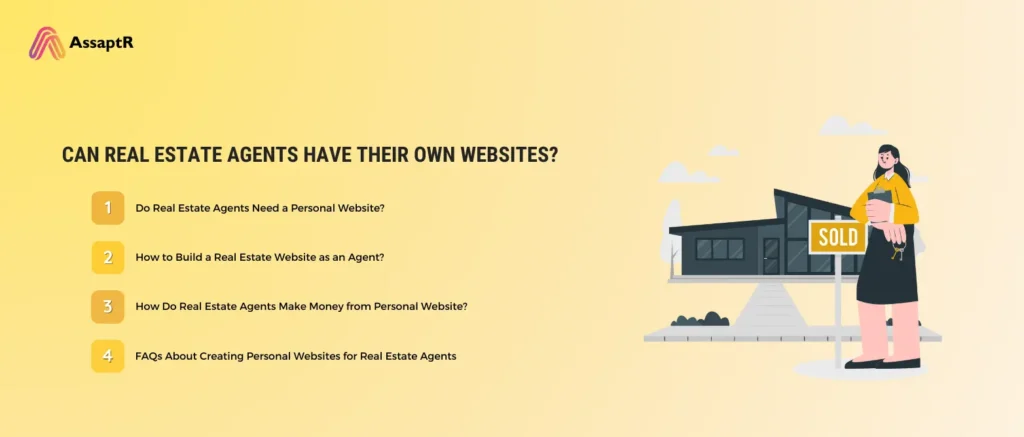can real estate agents have their own websites?