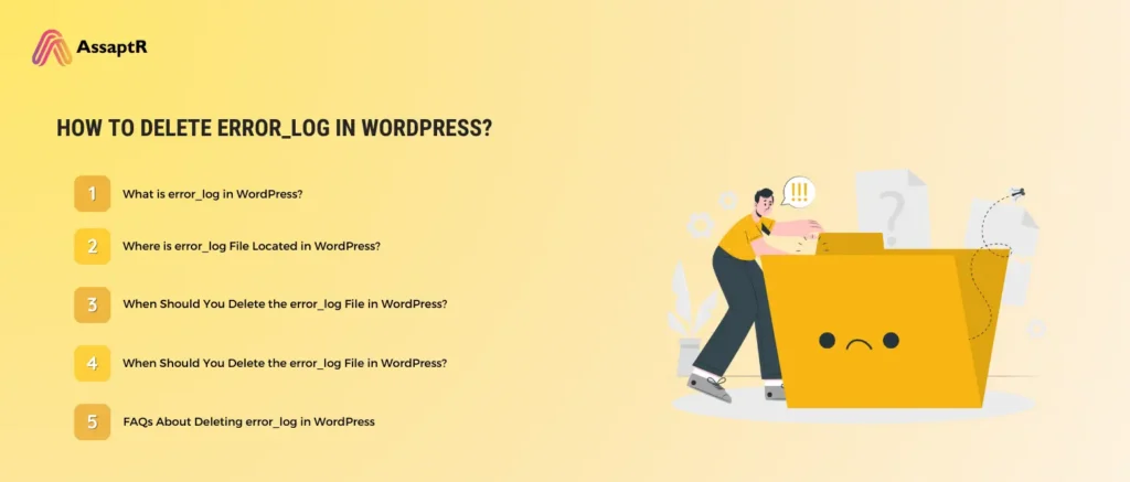 How to Delete error_log in WordPress?