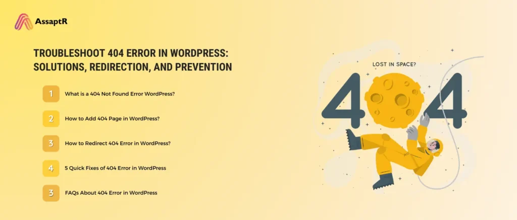 Troubleshoot 404 Error in WordPress: Solutions, Redirection, and Prevention