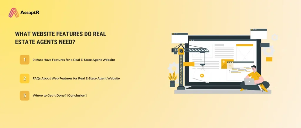 What website features do real estate agents need?