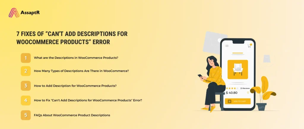 7 Fixes Of “Can't Add Descriptions for WooCommerce Products” Error