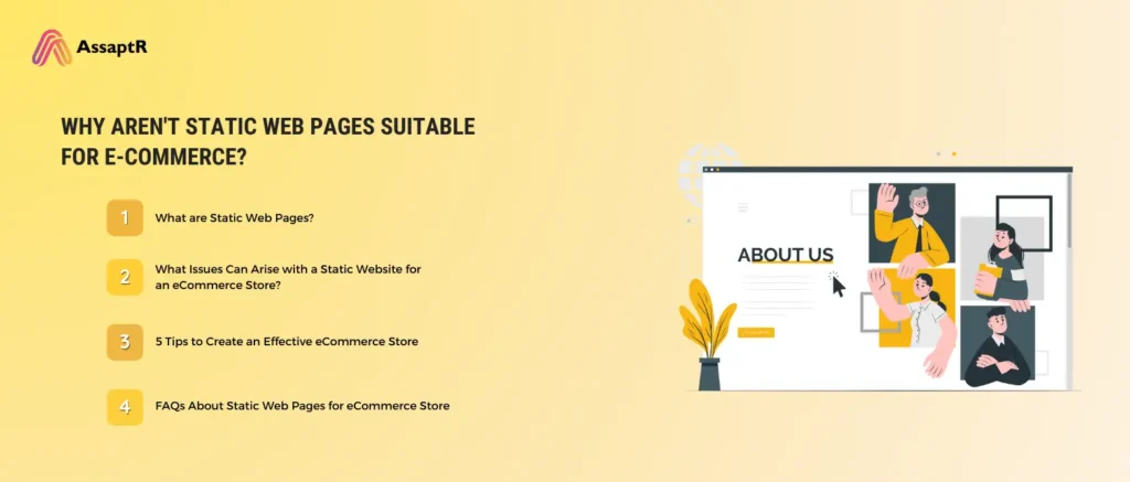 why aren't static web pages suitable for ecommerce?