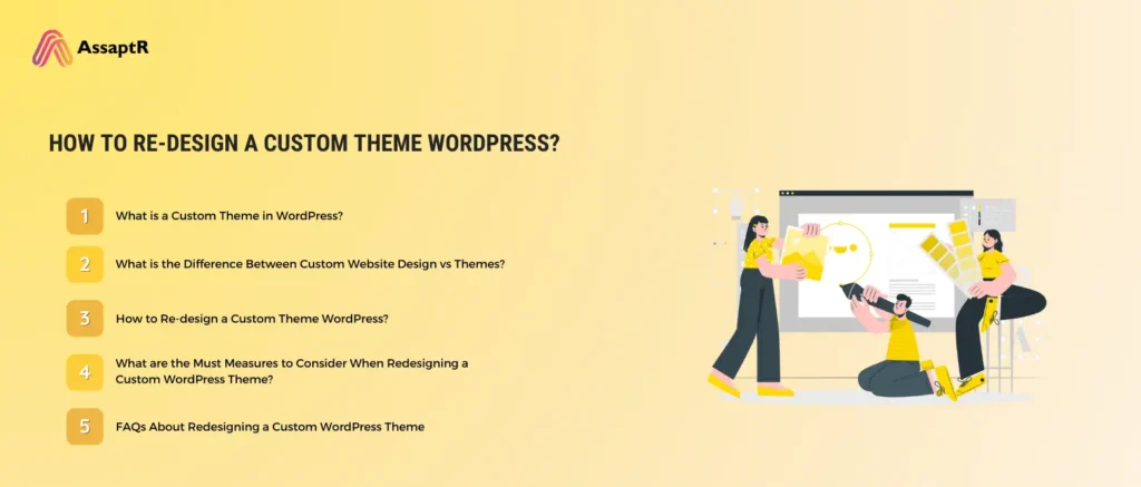 How to Re-design a Custom Theme WordPress?