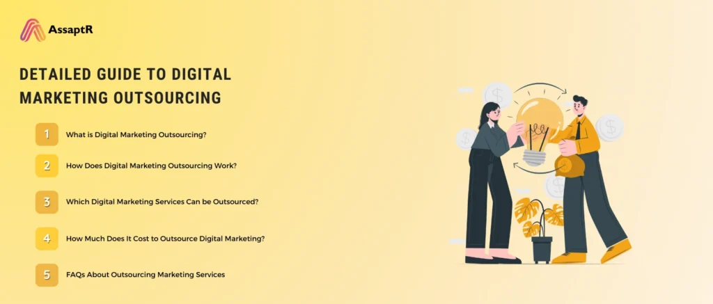 Detailed Guide to Digital Marketing Outsourcing | Services, Cost, & Steps